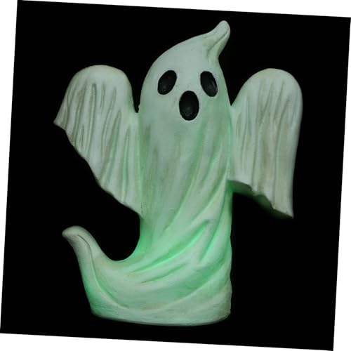 WOONEKY Halloween-Kürbis-Harzornamente Halloween-Feengarten-Accessoires Geisterlichter LED-Nachtlicht Halloween Figuren Halloween-Figuren Halloween-Dekorationen Halloween-Wohndekoration von WOONEKY