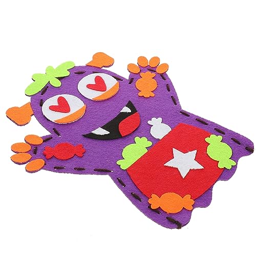 WOONEKY Handpuppe Aus Vliesstoff Rollenspiel Handpuppen Tier Handpuppe Rollenspiel Puppen Halloween Rollenspiel Party Kinderspielzeug Interaktives Cartoon Spielzeug Lila von WOONEKY