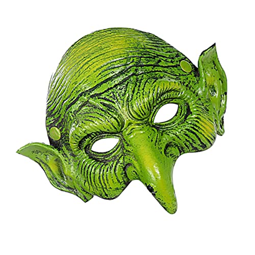 WOONEKY Hexenmaske Schreckliche Masken Beängstigend Masken Für Weihnachtsfeiern Maskerade-party-masken Hexenschaummasken Horror Halb Hexenkleidung Karneval Halloween Pu-schaum Zubehör Kind von WOONEKY