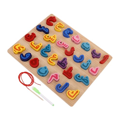 WOONEKY Holz Arabisches Alphabet Puzzle Lernspielzeug für Vorschulkinder Doppelseitiges Montessori Lernbrett mit Sicheren Buchstaben Fördert und Hand Auge Koordination Sprachlernspielzeug WOONEKY Holz Arabisches Alphabet Puzzle Lernspielzeug für Vorschulkinder Doppelseitiges Montessori Lernbrett mit Sicheren Buchstaben Fördert und Hand Auge Koordination Sprachlernspielzeug von WOONEKY