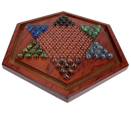WOONEKY Holz Chinese Checkers mit Glas murmeln Natürliches Langlebiges Sechseckiges Brettspiel Leichtes Kompaktes Familienspiel für Gesellschaftsspiel Glatte Oberfläche Robustes WOONEKY Holz Chinese Checkers mit Glas murmeln Natürliches Langlebiges Sechseckiges Brettspiel Leichtes Kompaktes Familienspiel für Gesellschaftsspiel Glatte Oberfläche Robustes von WOONEKY