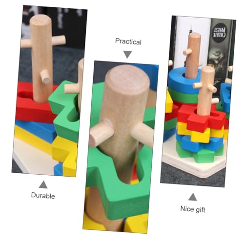 WOONEKY Holzbauklötze Geometrische Formen Steckspielzeug Montessori Pädagogisches Spiel für Kleinkinder Ab Jahr Holzpuzzle Farb und Formensortierer Lernspielzeug WOONEKY Holzbauklötze Geometrische Formen Steckspielzeug Montessori Pädagogisches Spiel für Kleinkinder Ab Jahr Holzpuzzle Farb und Formensortierer Lernspielzeug von WOONEKY