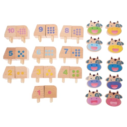 WOONEKY Holzbausteine mit Niedlicher Kuhform Stapelbar und Sicher Fördert Feinmotorik Kreativität und Zahlenverständnis Langlebiges Naturholzspielzeug für Jungen und Mädchen Ab Jahren WOONEKY Holzbausteine mit Niedlicher Kuhform Stapelbar und Sicher Fördert Feinmotorik Kreativität und Zahlenverständnis Langlebiges Naturholzspielzeug für Jungen und Mädchen Ab Jahren von WOONEKY