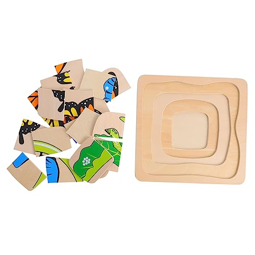 WOONEKY Holzpuzzle Multi Schichten Lernspielzeug aus Holz Cartoon Motorikspielzeug für Ab Jahren Fördert Vorstellungskraft und Hand Auge Koordination WOONEKY Holzpuzzle Multi Schichten Lernspielzeug aus Holz Cartoon Motorikspielzeug für Ab Jahren Fördert Vorstellungskraft und Hand Auge Koordination von WOONEKY