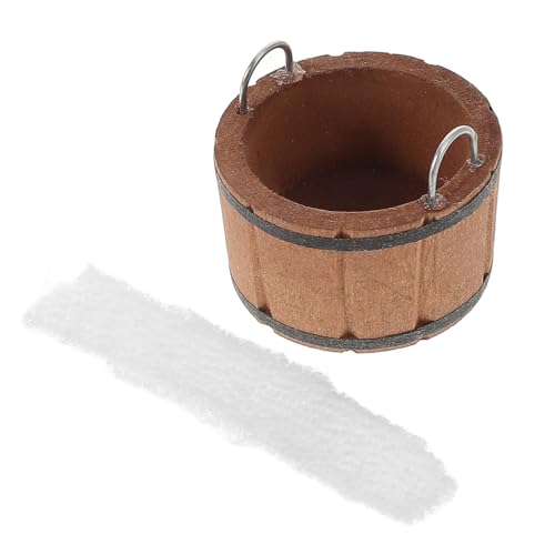 WOONEKY Holzwannen Badewanne und Schaumbad Authentische Miniaturmöbel für Puppenhäuser Geeignet als Garten Eimer und Badezimmer Zubehör WOONEKY Holzwannen Badewanne und Schaumbad Authentische Miniaturmöbel für Puppenhäuser Geeignet als Garten Eimer und Badezimmer Zubehör von WOONEKY