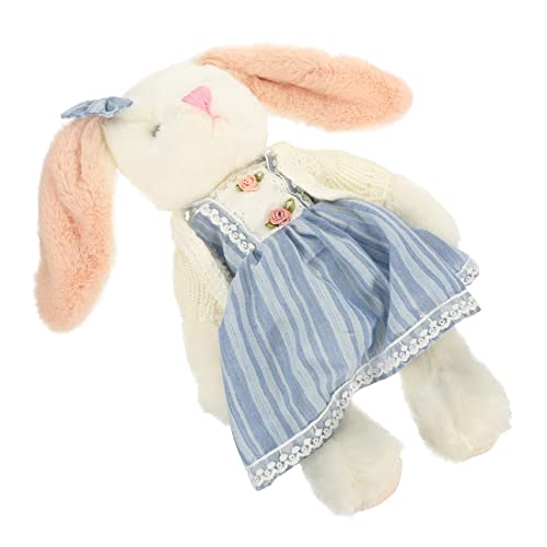 WOONEKY Kaninchen Plüschtier Ostern Plüschtiere Stofftier aus Baumwolle Kaninchen Stofftier Kinder Kuscheltier für Kinder süße Kuscheltiere Hasenspielzeug PP Baumwolle Sky-Blue von WOONEKY