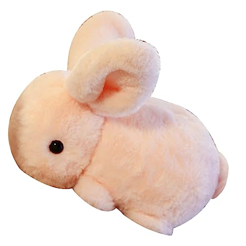 WOONEKY Kaninchen Plüschtier für Kinder Tiere für Kinder Plüschhase Hasen Kuscheltier hasenfiguren ausgestopftes Kaninchen entzückendes Stoffkaninchen PP Baumwolle Rosa von WOONEKY