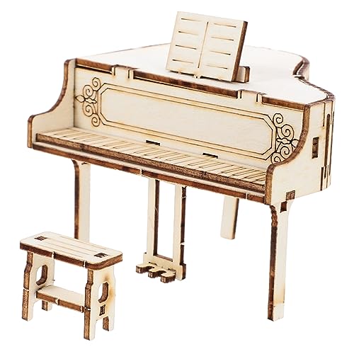 WOONEKY Kasten Montageklavier aus Holz musikbox für Kinder trauzeugengeschenke Musikbox für Regal The Piano Musikbox für Weihnachten Zuhause Herzstück Musikalisches Spielzeug hölzern von WOONEKY