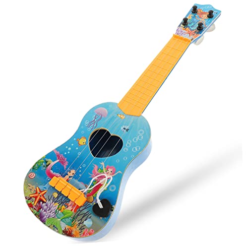 WOONEKY Kinder Gitarre Kinder frühes pädagogisches Spielzeug kleine Gitarre Akustikgitarre kinderinstrumente Kinder musikinstrumente Mini-Musikspielzeug Kinder-Ukulele Plastik Colorful von WOONEKY