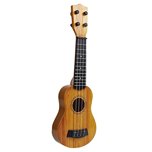 WOONEKY Ukulele Für Musikinstrument Aus 4 Saitige Ukulele Für Kleinkinder Frühkindliche Musikalische Bildung Für Kleine Musiker Naturholzfarbe von WOONEKY