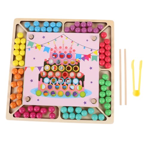 WOONEKY Kreatives Montessori Set Für 1 Set Mit Bunten Perlen Zur Der Feinmotorik Und Konzentration Pädagogisches Denkspielzeug Für Kleinkinder Ab 3 Jahren von WOONEKY