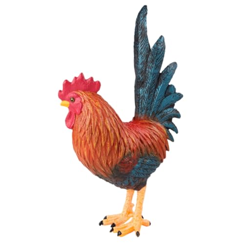 WOONEKY Realistische Hahn Statue Faux Huhn Modell Garten Decor Große Hahn Ornament von WOONEKY