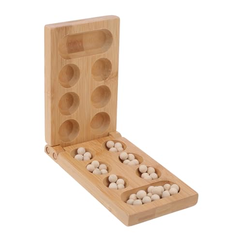 WOONEKY Mancala Strategiespiel aus Bambus mit Faltbarem Holzbrett und Bunten Spielsteinen Intelligentes Familienspiel für Ab Jahren Pädagogisches Denkspiel für Jungen und Mädchen WOONEKY Mancala Strategiespiel aus Bambus mit Faltbarem Holzbrett und Bunten Spielsteinen Intelligentes Familienspiel für Ab Jahren Pädagogisches Denkspiel für Jungen und Mädchen von WOONEKY