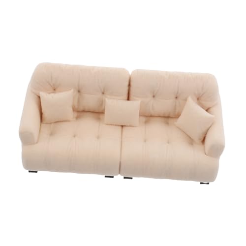 WOONEKY Maßstab Plüsch Sofa Spielmöbel Mini Couch für Sammeln Wohnzimmereinrichtung Kleine Puppenhaus Dekoration WOONEKY Maßstab Plüsch Sofa Spielmöbel Mini Couch für Sammeln Wohnzimmereinrichtung Kleine Puppenhaus Dekoration von WOONEKY