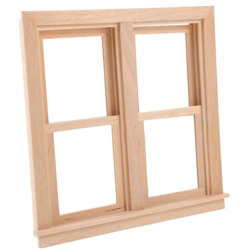 WOONEKY Mini Holzfenster Fenster Puppenhaus Zubehör Realistischer Fensterrahmen für Miniatur Haus Dekoration Holz Fenster Modell für Puppenhaus Szene Kreatives Bastelzubehör WOONEKY Mini Holzfenster Fenster Puppenhaus Zubehör Realistischer Fensterrahmen für Miniatur Haus Dekoration Holz Fenster Modell für Puppenhaus Szene Kreatives Bastelzubehör von WOONEKY