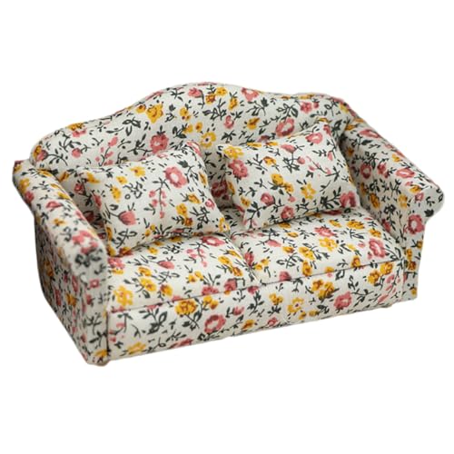 WOONEKY Mini Möbelmodell Blumensofa Für Puppenhaus Mikro Landschaftsdeko Miniaturmöbel Ideal Puppenhaus Zubehör Perfekt Für Kreative Bastelprojekte Und Miniatur Dekoration von WOONEKY