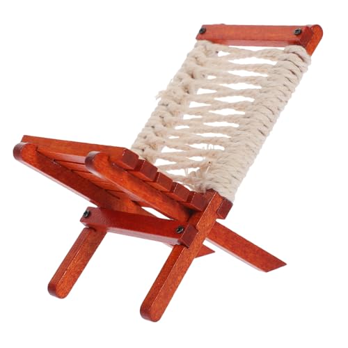 WOONEKY Miniatur Klappbarer Outdoor Lounge Stuhl Holzmodell für Puppenhaus Gartenstuhl Deko Mini Möbel Faltbar Leicht Platzsparend WOONEKY Miniatur Klappbarer Outdoor Lounge Stuhl Holzmodell für Puppenhaus Gartenstuhl Deko Mini Möbel Faltbar Leicht Platzsparend von WOONEKY