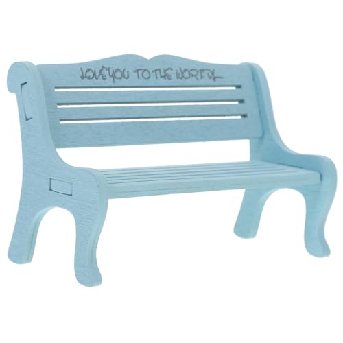 WOONEKY Miniatur Puppenhaus Holzbank Modell Miniaturmöbel mit Filigranen Details Runde Kanten Blau Sichere Holzmaterialien Kreative Dekoration für Puppenhaus und Kinderspiel Vielseitig WOONEKY Miniatur Puppenhaus Holzbank Modell Miniaturmöbel mit Filigranen Details Runde Kanten Blau Sichere Holzmaterialien Kreative Dekoration für Puppenhaus und Kinderspiel Vielseitig von WOONEKY