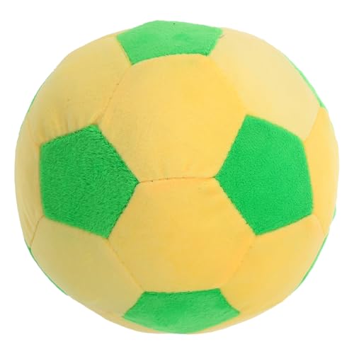 WOONEKY Multifunktionales Fußball Spielzeug Aus üsch Gelbes Wurfkissen Fußball Form Ideales Spielzeug Für Kinder Fördert Motorik Und Spielspaß Drinnen Und Draußen von WOONEKY