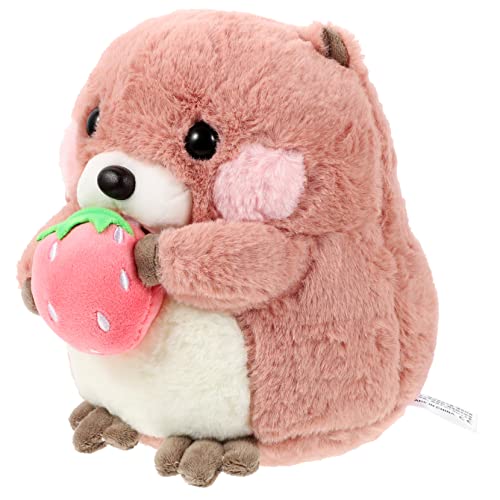 WOONEKY Murmeltier-Puppe Ausgestopftes Hamster-plüschtier Tiere Plüschpuppe Spielzeug Aus Weichen Kissen Hamster-plüschkissen Murmeltiere Stofftier Plüsch Wilde Tiere Pp Baumwolle Rosa von WOONEKY