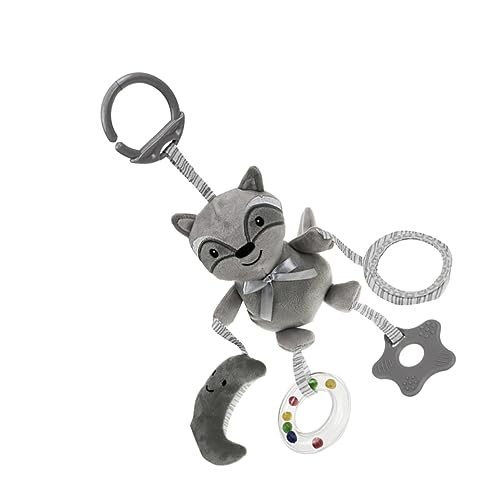 WOONEKY Musik Beißspielzeug interaktives Spielzeug Weihnachten anorith Plush chatot Plush weihachtsgeschenk plushbit Beißring Spielzeug Plüsch hängendes Rasselspielzeug Grey von WOONEKY