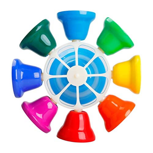 WOONEKY Oktavrotierende Glocke Kinderhandglocken Musikinstrumente Für Kinder Spielzeug Mit Acht Tönen Lernspielzeug Für Kinder Kleinkind Spielzeug Spielzeuge Spielsachen Colorful Metall von WOONEKY