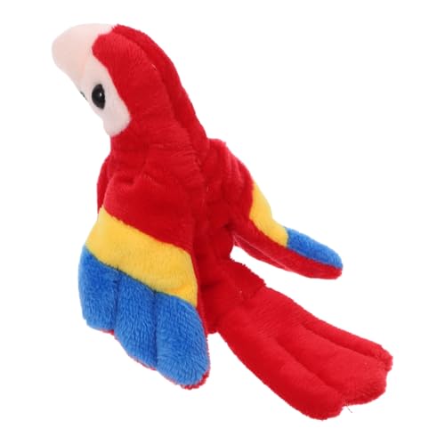 WOONEKY Papageien-Fingerpuppe Vogelpuppe Tierpuppen Hand Kolibri Stofftier Taubenstofftier Vogel Stofftier papagei Mini Puppen Rollenspiel Handpuppe Papagei Stofftier Plüsch von WOONEKY