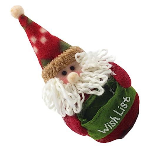 WOONEKY Puppe Weihnachts präsente weihnachtsgeldgeschenke weihnachtadeko weihnachtsdekoration Weihnachts Deke kreative Schneemannverzierung Heimdekoration Polyester rot von WOONEKY