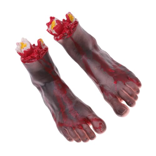 WOONEKY Realistische Schwarze Abgetrennte Füße als Gruselige Halloween Deko Täuschend Echte Falsche Körperteile für Streich Requisiten für Karneval Club und Partys WOONEKY Realistische Schwarze Abgetrennte Füße als Gruselige Halloween Deko Täuschend Echte Falsche Körperteile für Streich Requisiten für Karneval Club und Partys von WOONEKY