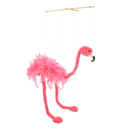 WOONEKY Schnur Flamingo Marionetten Für Erwachsene Marionettenpuppen Für Shows Flamingo Spielzeug Plüschmarionetten Tiere Marionetten Strauße Puppen Flamingo von WOONEKY
