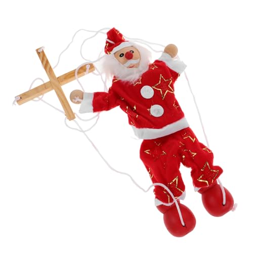 WOONEKY Schnur Weihnachts Puppen Marionettenspielzeug Santa Marionette kinderspielzeug Kinder Spielzeug Spielzeuge Weihnachtsdekorationen Holzpuppe Marionettenpuppen Handpuppe Stoff von WOONEKY