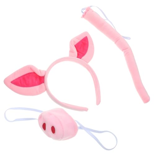 WOONEKY Schwein Kostüm Set mit Rosa Schweinenase und Weichem Tier Stirnband Teiliges Fasching Kostüm Zubehör für Mädchen Halloween Party Karneval Cosplay und Geburtstagsfeier WOONEKY Schwein Kostüm Set mit Rosa Schweinenase und Weichem Tier Stirnband Teiliges Fasching Kostüm Zubehör für Mädchen Halloween Party Karneval Cosplay und Geburtstagsfeier von WOONEKY