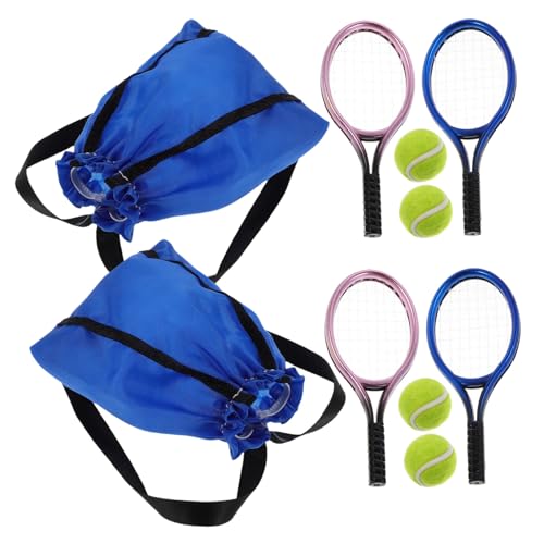 WOONEKY Set Mini Tennisschläger Tennisschläger Dekoration Sportmodelle Mini Tennis Requisite Puppenhaus Dekor Requisite Spielzeugschläger WOONEKY Set Mini Tennisschläger Tennisschläger Dekoration Sportmodelle Mini Tennis Requisite Puppenhaus Dekor Requisite Spielzeugschläger von WOONEKY