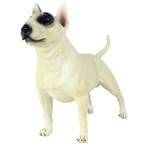 WOONEKY Simulation Bullterrier Tiermodell Hundeornamente Simuliertes Hundemodell Bullterriermodell Stehender Hund Modell Bullterrier Dekorationen Plastikhundefiguren Kinderspielzeug von WOONEKY