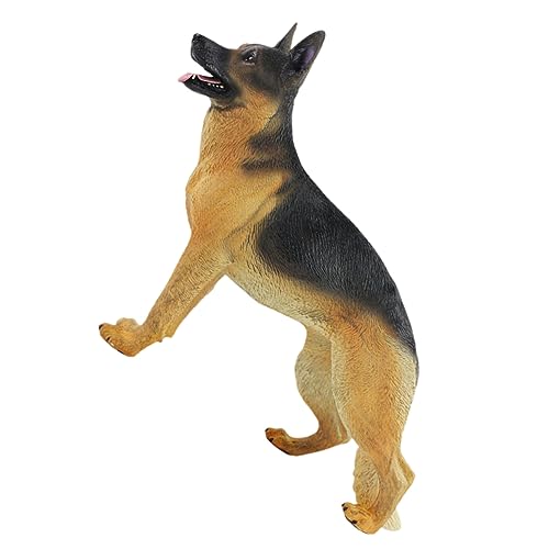 WOONEKY Simulation Hund Modell Dekoration Realistische Deutsche Schäferhund Figurine Aus Für Heimdekoration Und Sammlerstück Tiermodell Für Tischplatte Und Bücherregal von WOONEKY