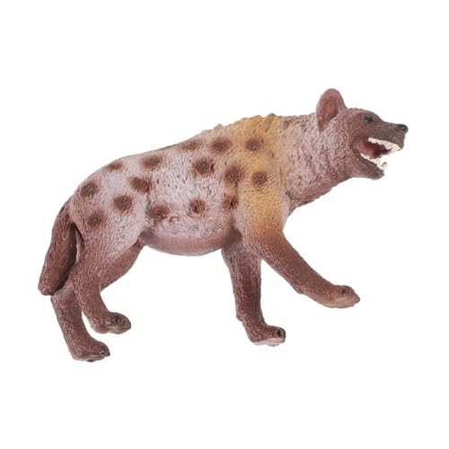 WOONEKY Simulation Hyänenmodell Tiermodelle Wildtierspielzeug Lebensechte Hyänenfigur Wildtiertiermodell Mini Hundefiguren Gefälschte Hyänenfigur Welpenfiguren Mini Hyänenstatue von WOONEKY