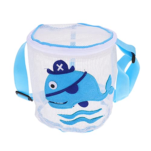 WOONEKY Strand Spielzeugtasche mit Reißverschluss Atmungsaktive Muschelsammelnetz Tasche für Große Kapazität Leicht Robust für Strand Sandspielzeug und Outdoor Spaß Blau WOONEKY Strand Spielzeugtasche mit Reißverschluss Atmungsaktive Muschelsammelnetz Tasche für Große Kapazität Leicht Robust für Strand Sandspielzeug und Outdoor Spaß Blau von WOONEKY