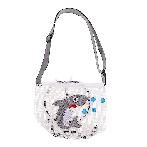 WOONEKY Strandspielzeugtasche für Mesh Muschel Strandtasche mit Reißverschluss Verstellbarem Riemen Material Sicher Robust für Jungen Mädchen Strandspaß WOONEKY Strandspielzeugtasche für Mesh Muschel Strandtasche mit Reißverschluss Verstellbarem Riemen Material Sicher Robust für Jungen Mädchen Strandspaß von WOONEKY