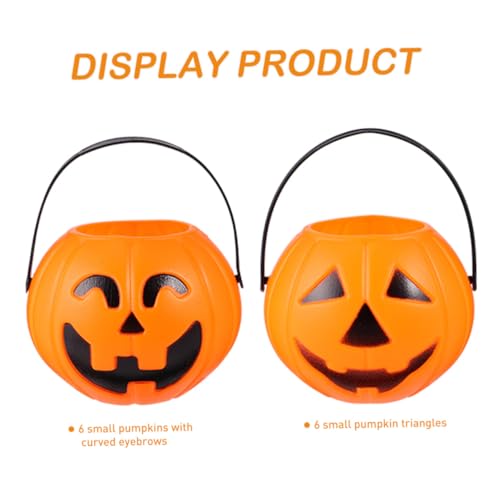 WOONEKY Teiliges Halloween Deko mit Kleinen Kürbis Eimern und Kürbis Dreiecklichtern Orangefarbene Halloween Atmosphäre Deko als Gruselige Requisite für Party und Festveranstaltungen WOONEKY Teiliges Halloween Deko mit Kleinen Kürbis Eimern und Kürbis Dreiecklichtern Orangefarbene Halloween Atmosphäre Deko als Gruselige Requisite für Party und Festveranstaltungen von WOONEKY