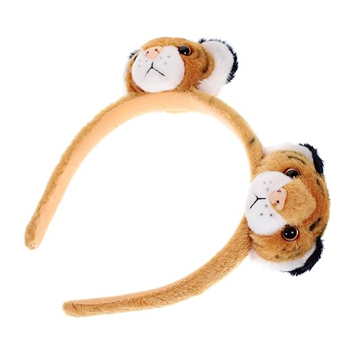 WOONEKY Tierisches Stirnband Tierkostüm-stirnband Rollenspielkostüm Performance-kostüm-requisite Stirnband Für Waldtierkostüme Kostüm Für Kinder Tierhaarreifen Tiger-stirnband Plüsch von WOONEKY