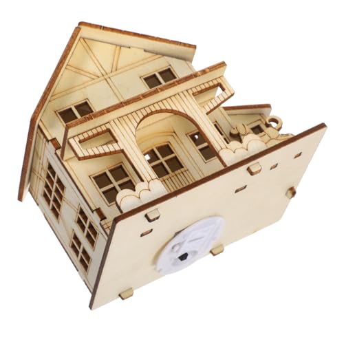 WOONEKY Unfertiges Holzpuzzle DIY Kleines Villenmodell Bausatz mit LED Licht Holz Handwerks für Erwachsene Hausbau zur Feinmotorik und Räumliches Denken WOONEKY Unfertiges Holzpuzzle DIY Kleines Villenmodell Bausatz mit LED Licht Holz Handwerks für Erwachsene Hausbau zur Feinmotorik und Räumliches Denken von WOONEKY