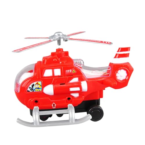 WOONEKY Universal-Hubschrauber Musikalisches Spielzeug elektrisches Hubschrauberspielzeug Spielzeug Helikopter für Kinder Elektrischer Hubschrauber für Kinder Hubschrauber Spielzeug rot von WOONEKY