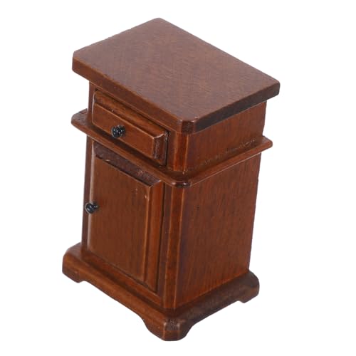 WOONEKY Vintage Holz Nachttisch Puppenhaus Beistelltisch Stabil Vielseitig Für Miniatur Raumdeko WOONEKY Vintage Holz Nachttisch Puppenhaus Beistelltisch Stabil Vielseitig Für Miniatur Raumdeko von WOONEKY