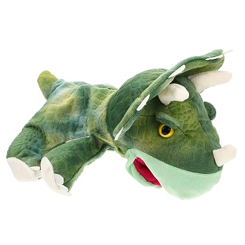 WOONEKY handpuppe plüsch handpuppe Marionette weiches Spielzeug Handpuppen für Dinosaurier Handpuppe interaktives Spielzeug Kinder Puppen Kinder Plüschtier entzückende Plüschtiere Green von WOONEKY