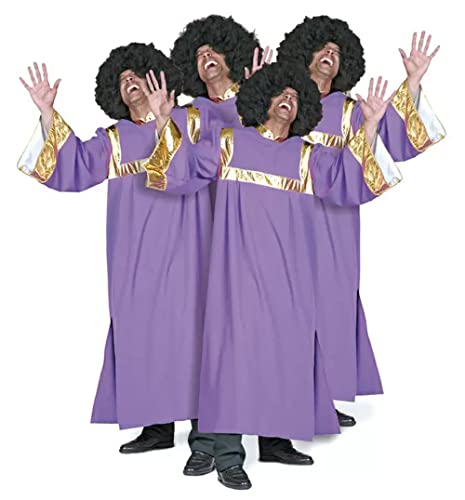 PAPSTAR Herren-Kostüm Gospel-Singer, Unisex, Lilac, Transparent, Black, Einheitsgröße - inklusive praktischem Kleidersack von PAPSTAR