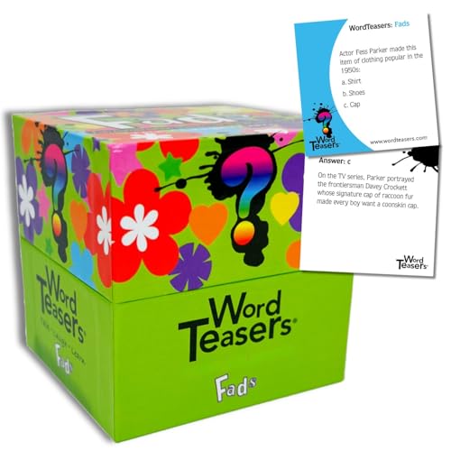 ? WORD TEASERS Fads Trivia Kartenspiel für Kinder & Erwachsene - Lustiges Quiz für Familienspielabend - 150 Fragekarten & Gesprächsstarter von ? WORD TEASERS