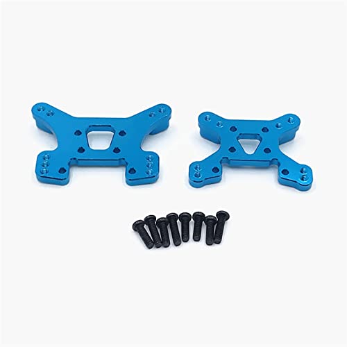 Für WLtoys 144002 144001 124017 124019 RC Auto Metall Upgrade Teile, Front & Rear Shock Mount Modification Parts, Multicolor Optional Upgrade Ersatzteile Zubehör ( Farbe: Blau e ) von WORKSDUO