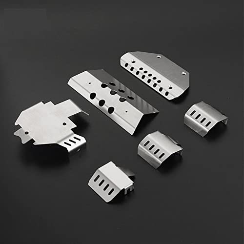 6 -pcs Edelstahl -Chassis -Rüstungen Vorder- und Hinterachse -Stoßfängerschutzplatte for 110 Rc Crawler Traxxas TRX-6 G63 6x6 Upgrade Replacement Spare Parts Accessories von WORKSDUO