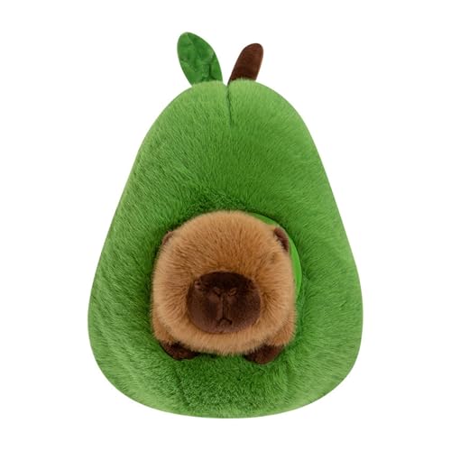 Avocado Capybara Plüsch, Avocado Capybara Kuscheltiere Weiche Plüschtiere Geschenke for Kinder Kinder Erwachsene(35CM/13.7IN) von WORTA