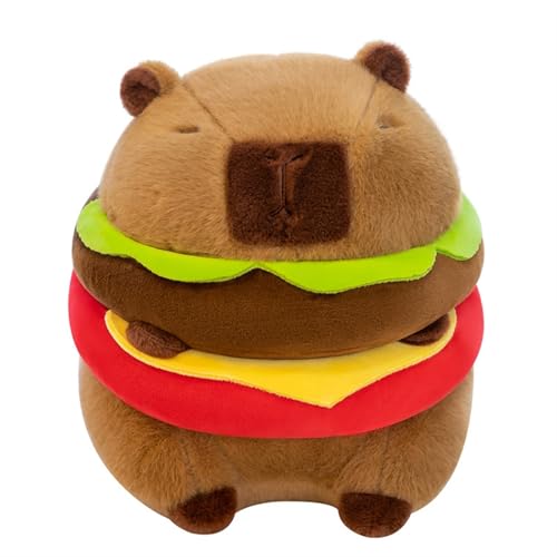 WORTA Capybara-Burger-Plüschtier, Süßes Capybara-Kuscheltier Weiches Plüschspielzeug Geschenk for Kinder for Geburtstag Und Zu Weihnachten(20CM/7.9IN) von WORTA